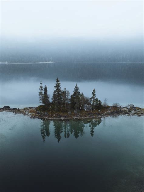 Drone shot of Eibsee lake, | Premium Photo - rawpixel