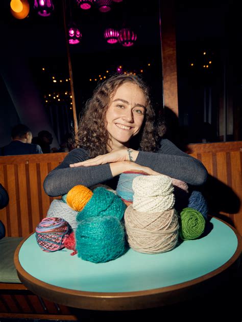 With Giant Knitting Needles and Neon Orange Yarn In Hand, Ella Emhoff Launches Soft Hands Knit Club