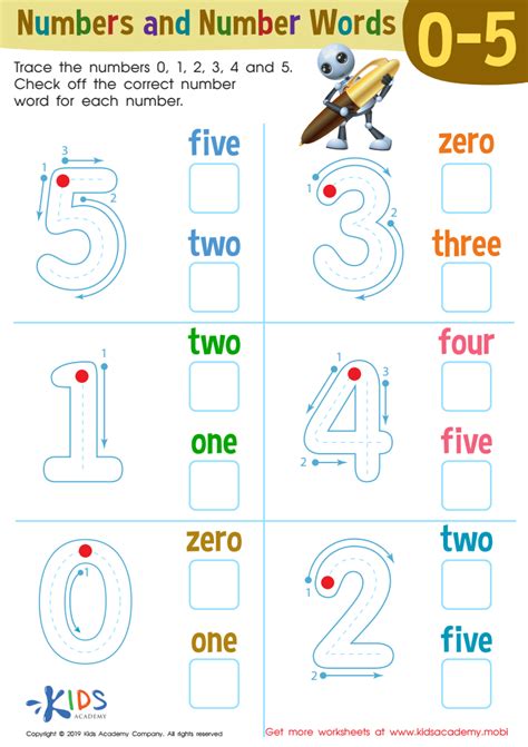 Numbers In Words For Kids