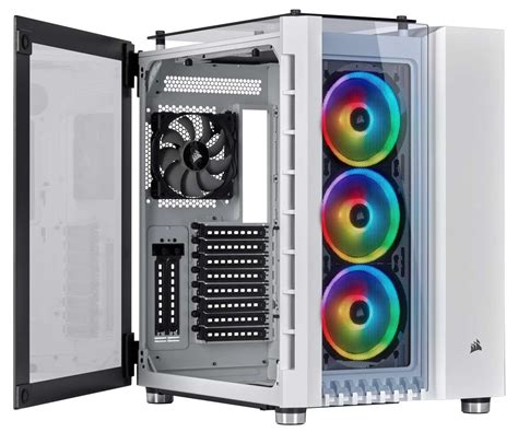 Corsair Crystal Series 680X RGB White Tempered Glass ATX Mid-Tower ...