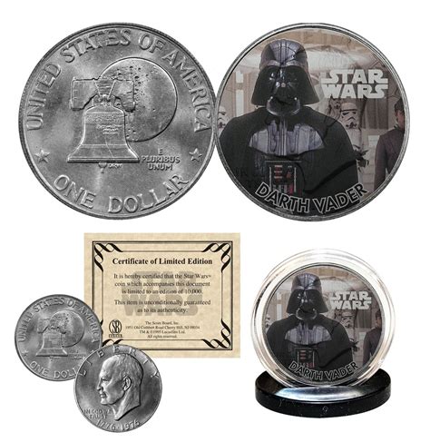 DARTH VADER - STAR WARS Officially Licensed 1976 Eisenhower IKE Dollar ...