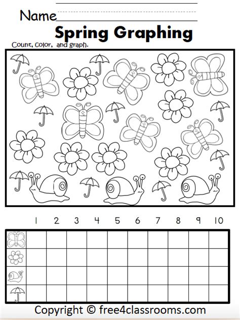 Spring Counting Worksheets - Worksheet24