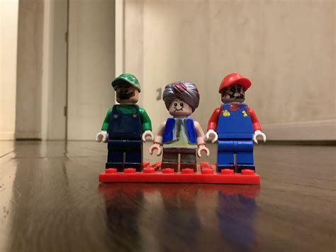 3 custom lego Mario mini figures I made : r/Mario