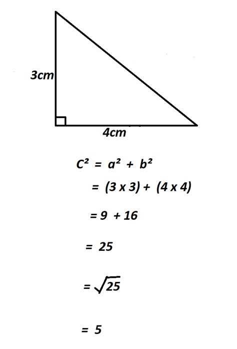 Calculate Length of the Hypotenuse.