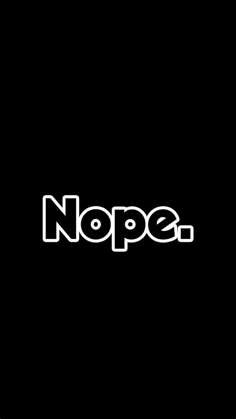 Nope, Wall, black, no, red, text, word, yeah, HD phone wallpaper | Peakpx