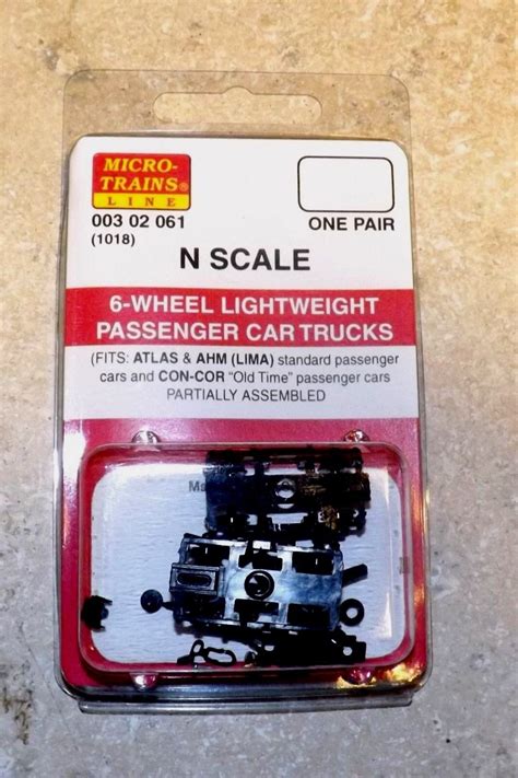 N Scale Micro-Train Couplers (1018) 6 WHEEL PASS. TRUCK # 003 02 061 ...