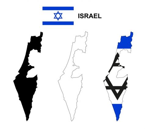 Israel map vector, Israel flag vector, isolated Israel — Stock Vector ...