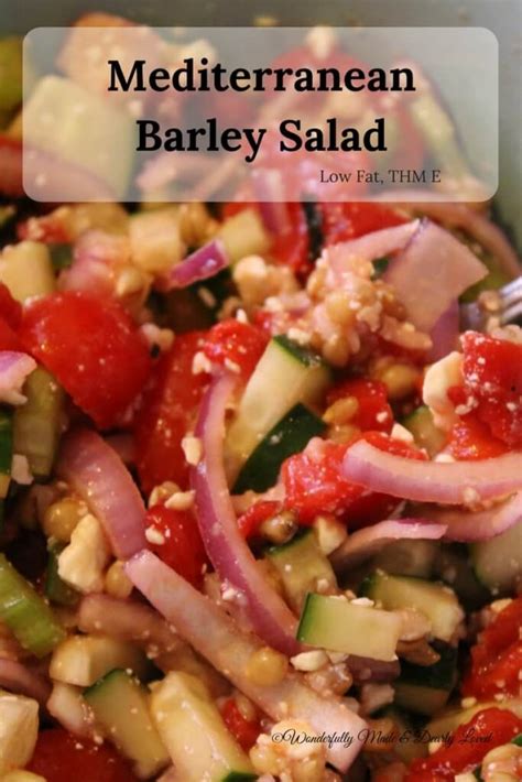 Mediterranean Barley Salad - Wonderfully Made and Dearly Loved