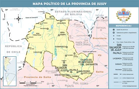 Political map of the Province of Jujuy | Gifex