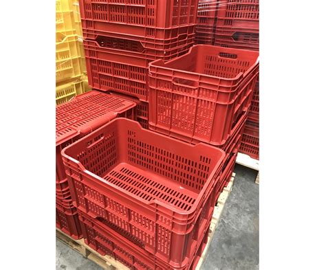 DE Vented Plastic Crate 58 Litre in Red colour | Storage Vented Plastic ...