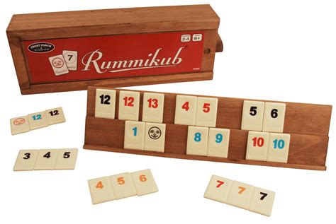 Front Porch Classics Rummikub, Rummy Tile Board Game with Durable Wooden Rack and Case for ...