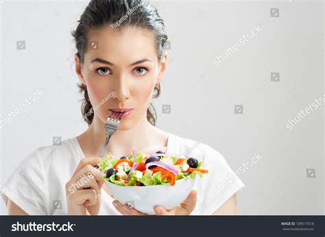 Beautiful Girl Eating Healthy Food Stock Photo 109517018 | Shutterstock