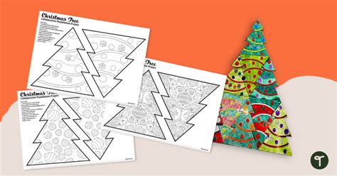 Tessellation Christmas Tree Printable Classroom Display | Teach Starter