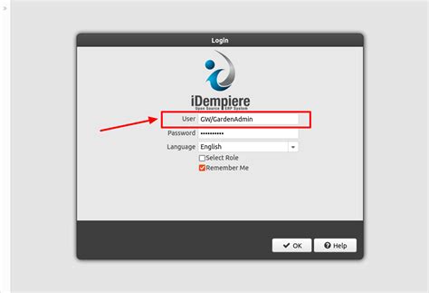 NF9 Specify Tenant on Login - iDempiere en