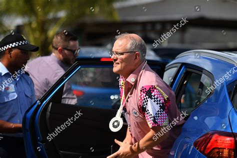 Australias Prime Minister Scott Morrison Arrives Editorial Stock Photo ...