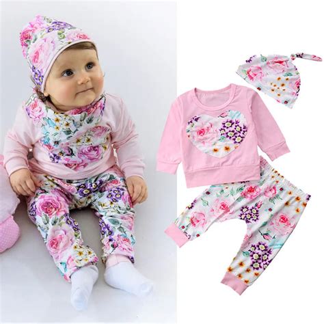 Stylish fashion design Newborn Infant Baby Girl Clothes Floral T shirt ...