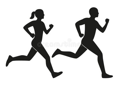 Female Runner Silhouette Stock Illustrations – 3,832 Female Runner ...