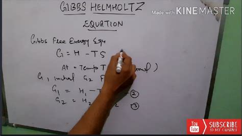 Gibbs Helmholtz Equation|Derviation and its applications| - YouTube