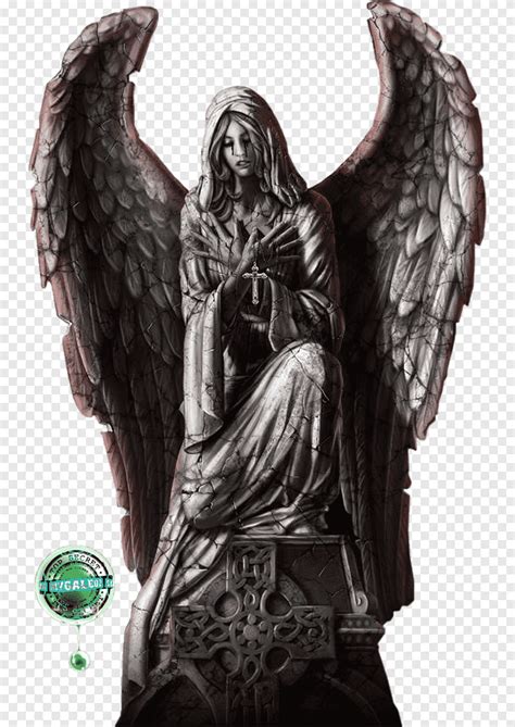 Fallen angel Statue Art Destroying angel, angel, fictional Character ...