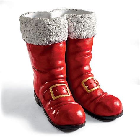 Oversized Santa Boots | Grandin Road | Santa boots, Indoor christmas ...