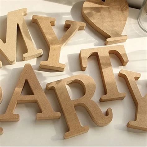 Aliexpress.com : Buy Home Decor 8cm Wooden Custom Letters Table ...