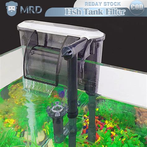 Aquarium Water Filter External Hanging Waterfall Filter Fish Tank Power Suspension Oxygen Pump ...