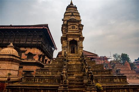 Historic Bhaktapur Durbar Square and Monument in Nepal Editorial Stock ...