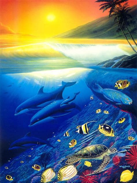 wyland art | Animal Art - Robert Wyland] Pacific Paradise, 1994; Image ONLY Wyland Paintings ...