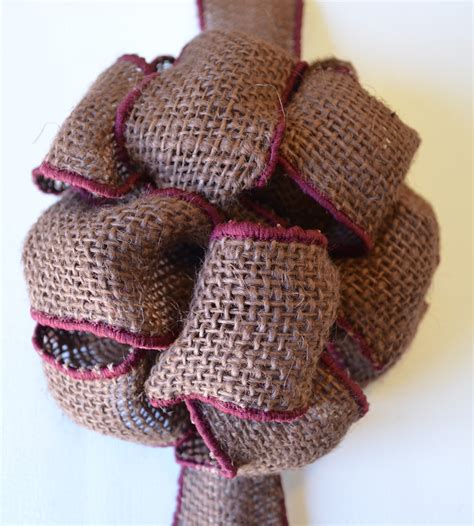 Brown Burlap Wired Ribbon, 2" x 10 yards (30 feet)