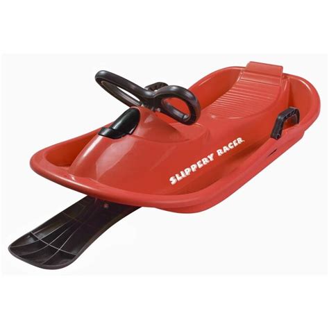 Slippery Racer 1-Person Red Plastic Snow Sled in the Snow Sleds department at Lowes.com