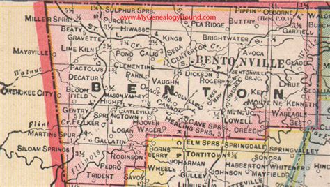 Benton County, Arkansas 1922 Map