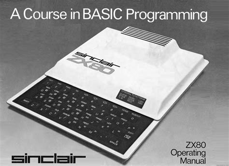 Sinclair ZX80 User Manual