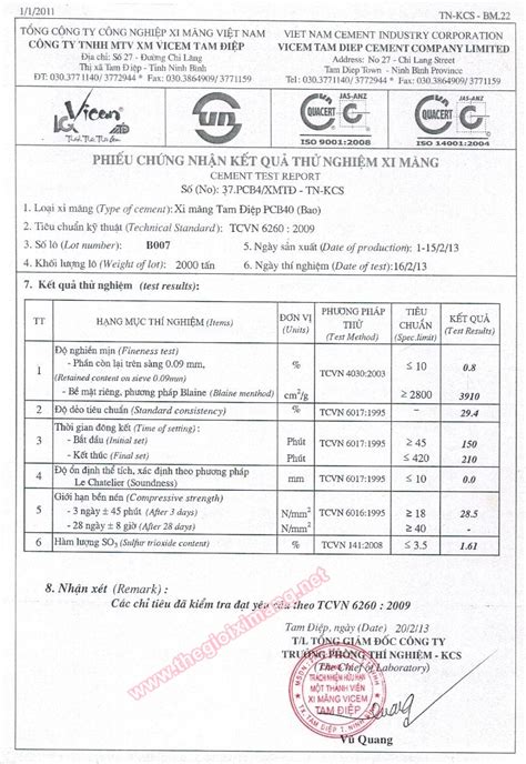 Xi măng bao tam điệp PCB40 ~ Xi Măng Công Trình