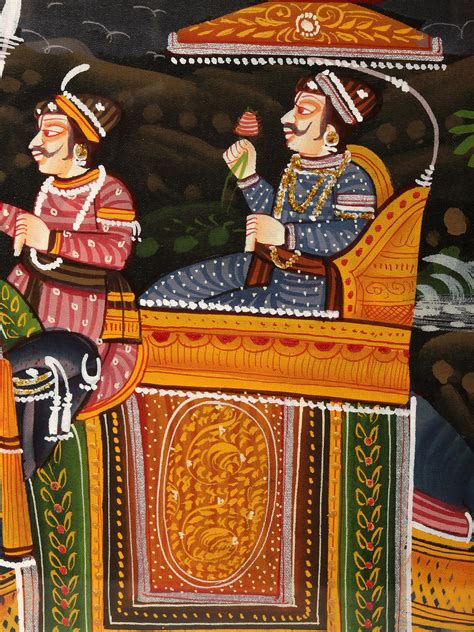 Maharaja Painting | Acrylic on cloth | Exotic India Art