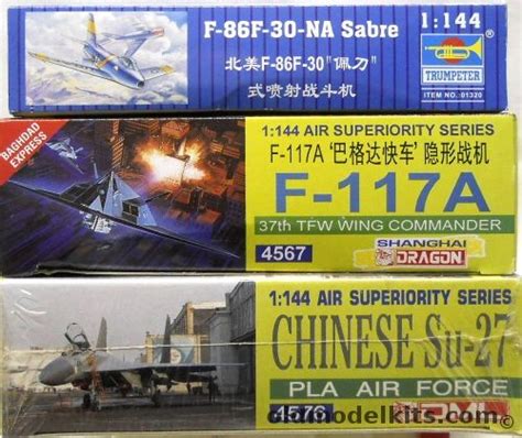 Trumpeter 1/144 F-86F -30 Sabre / Dragon F-117A / DML Chinese SU-27, 01320