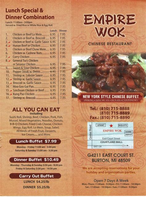 Empire Wok Menu