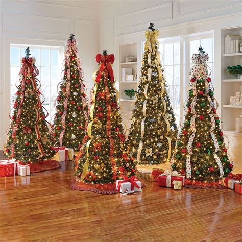 Fully Decorated Pre-Lit 7½' Pop-Up Christmas Tree | Brylane Home