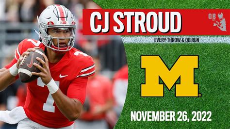 CJ Stroud - Every Throw vs Michigan - YouTube