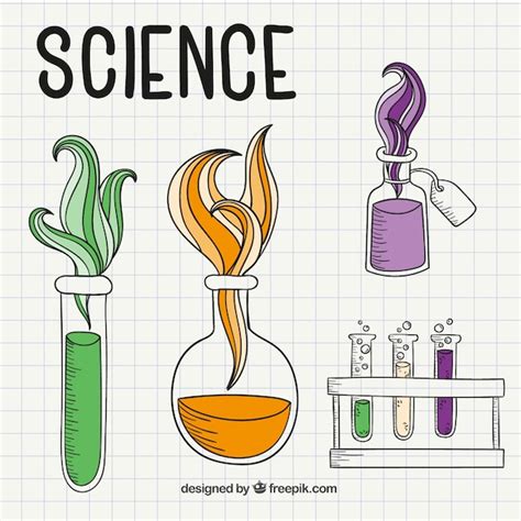 Science drawings on a notebook paper Vector | Free Download