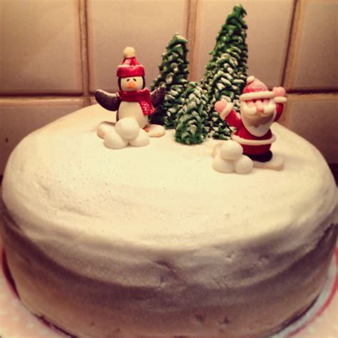 Snow scene Christmas cake :)