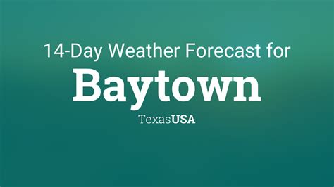 Baytown, Texas, USA 14 day weather forecast