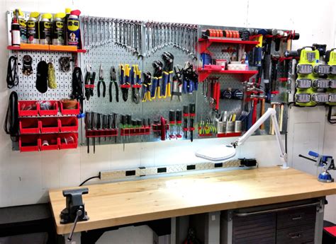 Garage Pegboard Tool Organization with Wall Control Pegboard - Craftsman - Garage - Atlanta ...