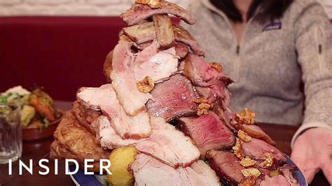 London's Biggest Sunday Roast Is A Tower Of 3 Meats - YouTube