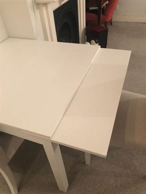 Dining Table Ikea white extendable and 2 chairs. | in Hammersmith, London | Gumtree