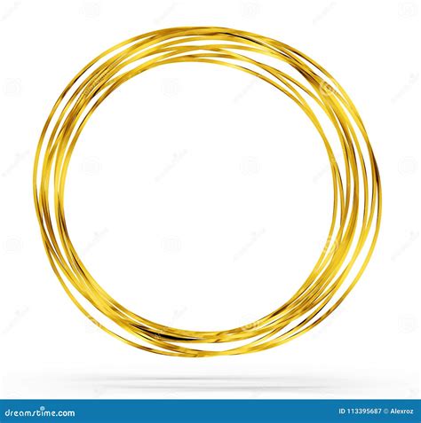 Golden circle stock illustration. Illustration of motion - 113395687