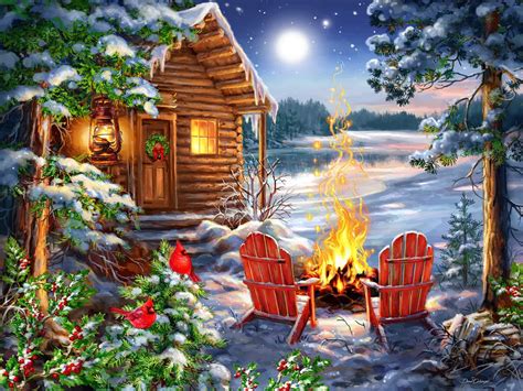 Christmas Cabin 500 Piece Jigsaw Puzzle