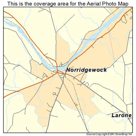 Aerial Photography Map of Norridgewock, ME Maine