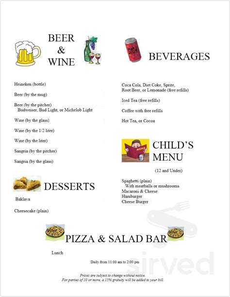 ABC Pizza menu in Chiefland, Florida, USA