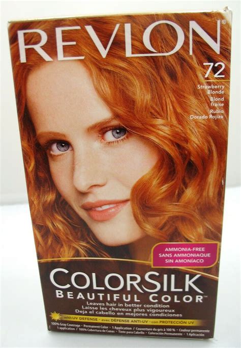 Revlon ColorSilk 72 Strawberry Blonde Permanent Hair Color Dye New In ...