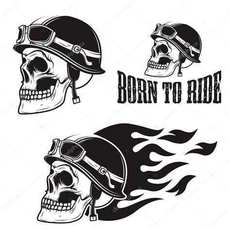 Skull design motorcycle helmet | Skull in motorcycle helmet with fire ...